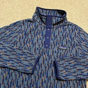 Patagonia Snap-T Fleece Jacket Women's Small Micro D Climbing Trees Ikat Blue